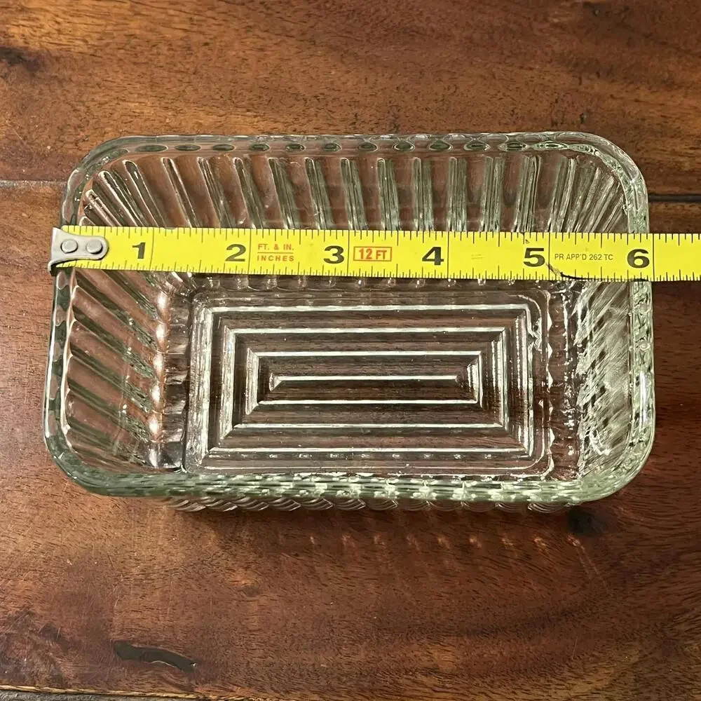 Vintage Clear Federal Glass Refrigerator Dish 6